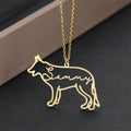 Collier en Silhouette de Chien Personnalisé