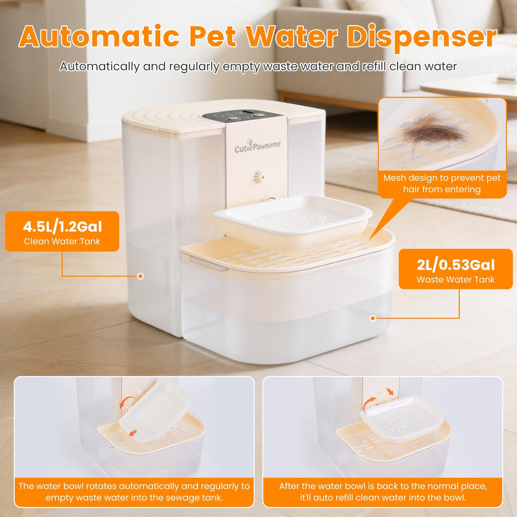1Pc Smart Animal Eau Fontaine Automatique Chat Eau Dispenser 4.5L