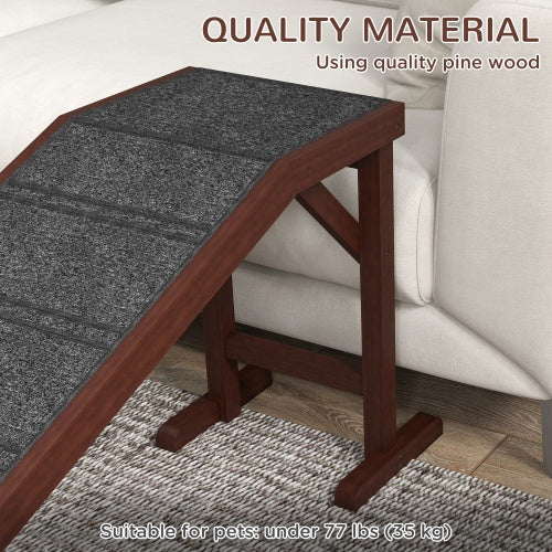 Rampe pour Chien PawHut pour Lit, Rampe pour Chiens avec Tapis Antidérapant