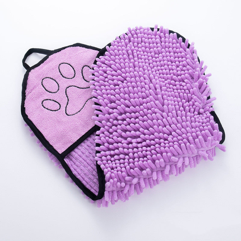 Serviette de bain pour chat à séchage rapide