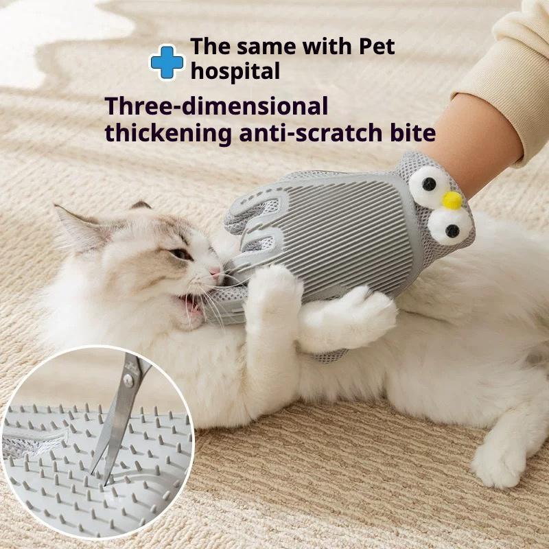 Gants et brosses de toilettage 2-en-1 pour animaux