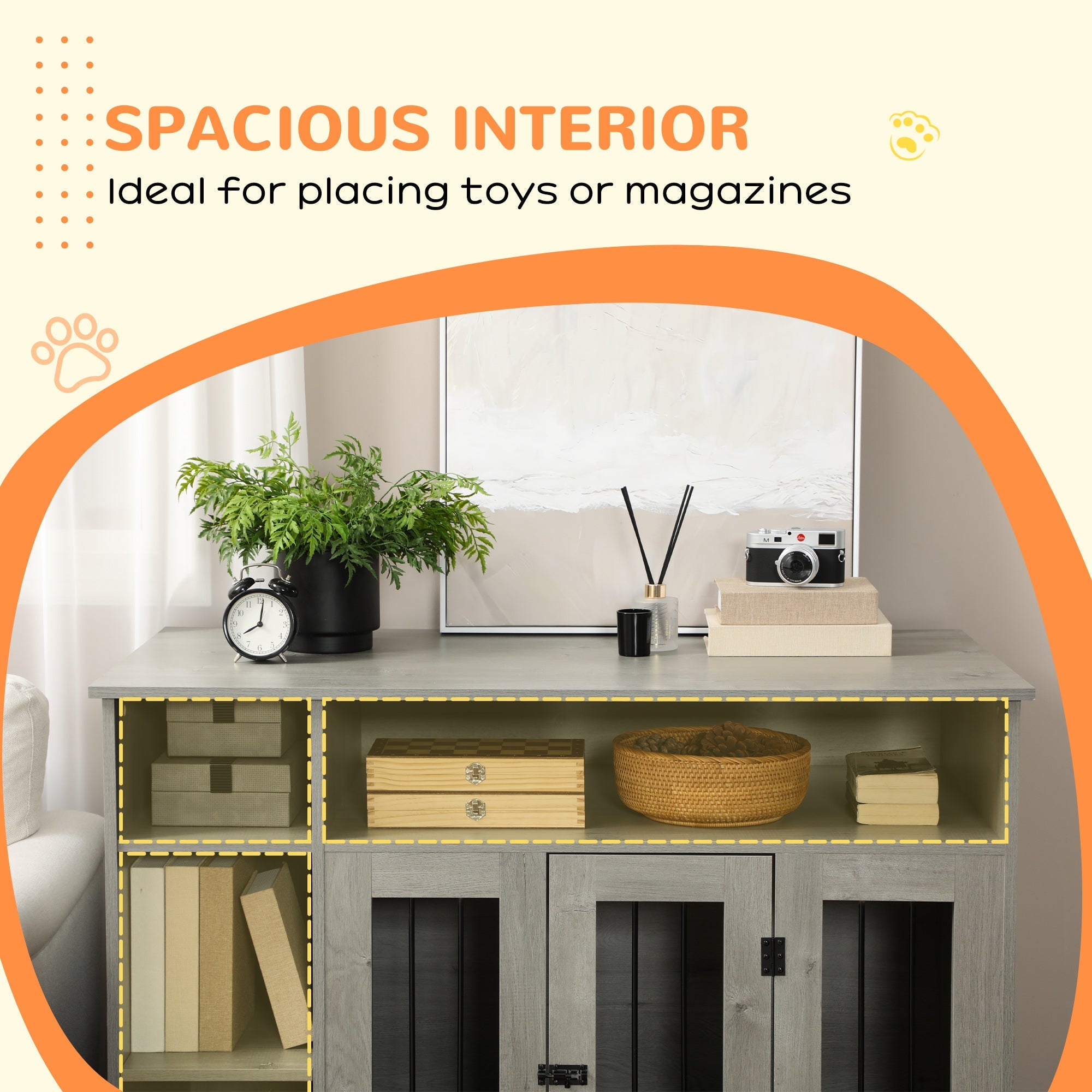 47" Chien Cage Furniture avec Storage