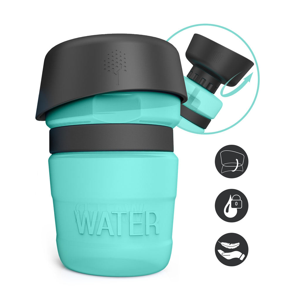 Bouteille d'eau pliable pour chien de voyage