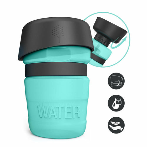 Bouteille d'eau pliable pour chien de voyage