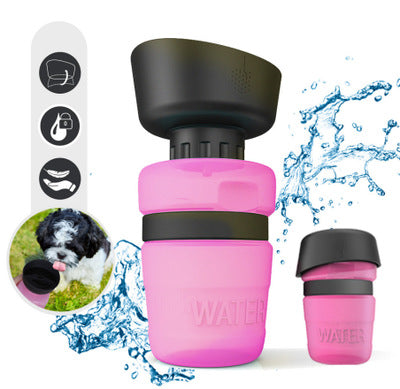 Bouteille d'eau pliable pour chien de voyage