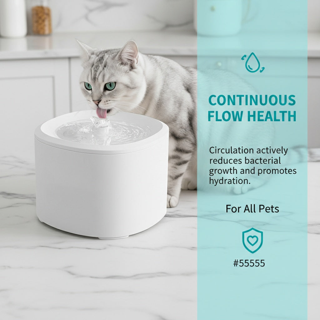 Fontaine à eau pour animaux ultra silencieuse, 3L d'eau circulante