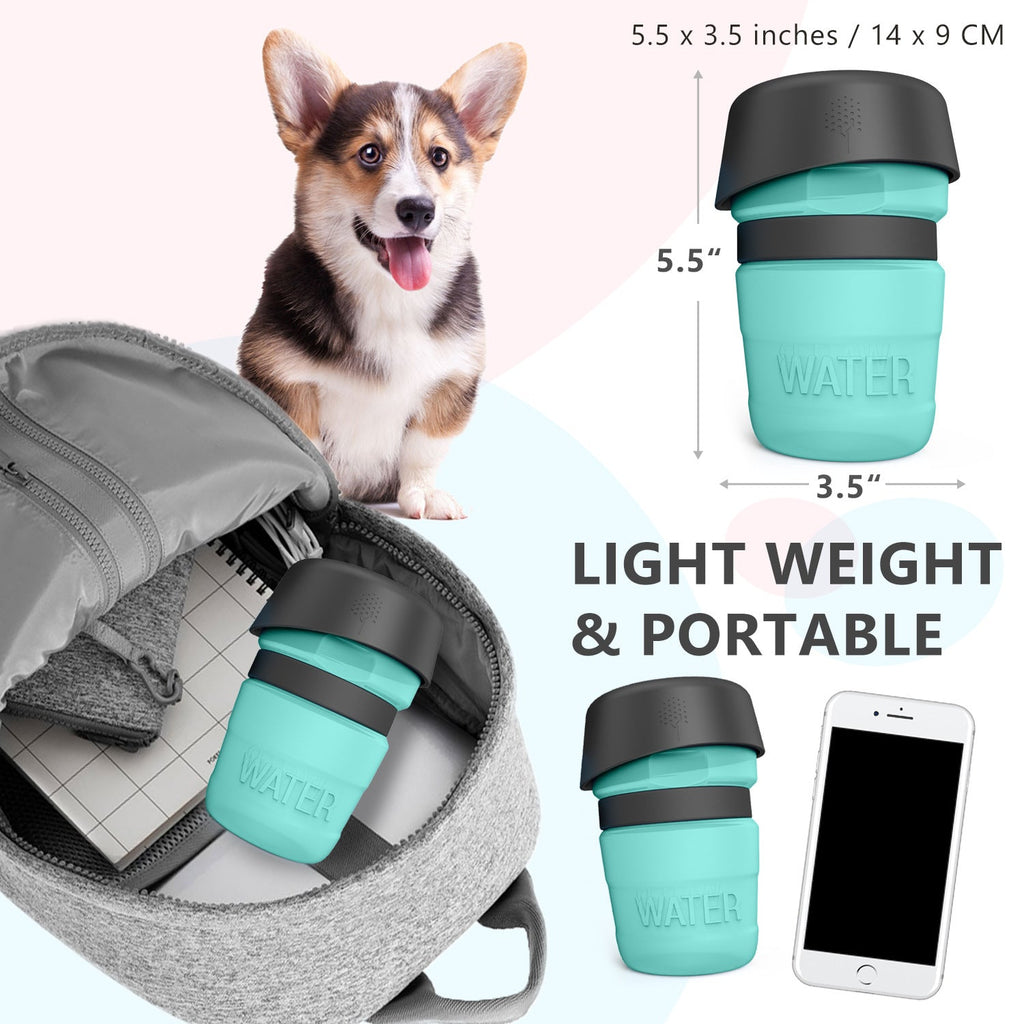 Bouteille d'eau pliable pour chien de voyage