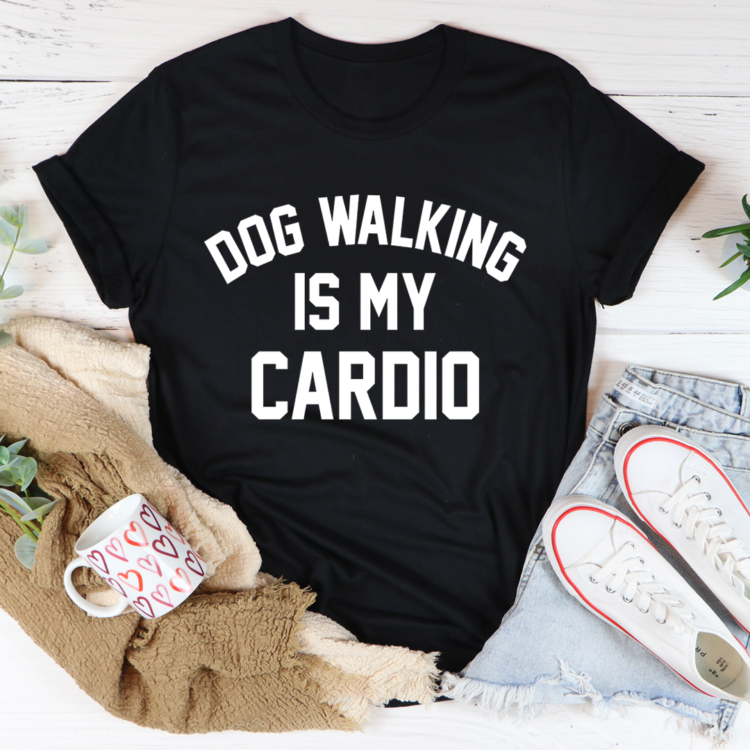 T-shirt Chien La Promenade est Mon Cardio