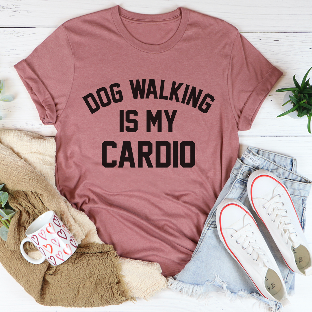 T-shirt Chien La Promenade est Mon Cardio