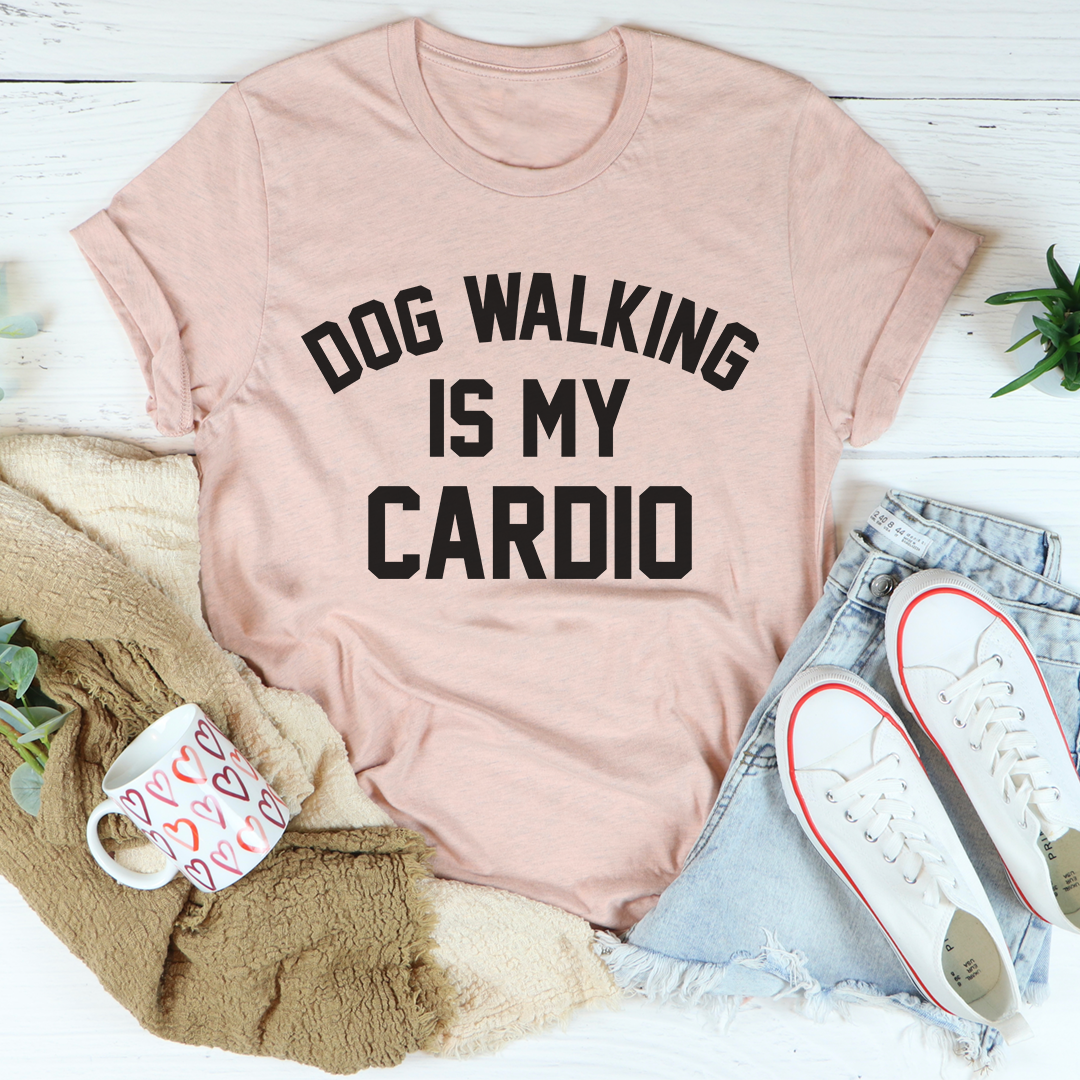 T-shirt Chien La Promenade est Mon Cardio