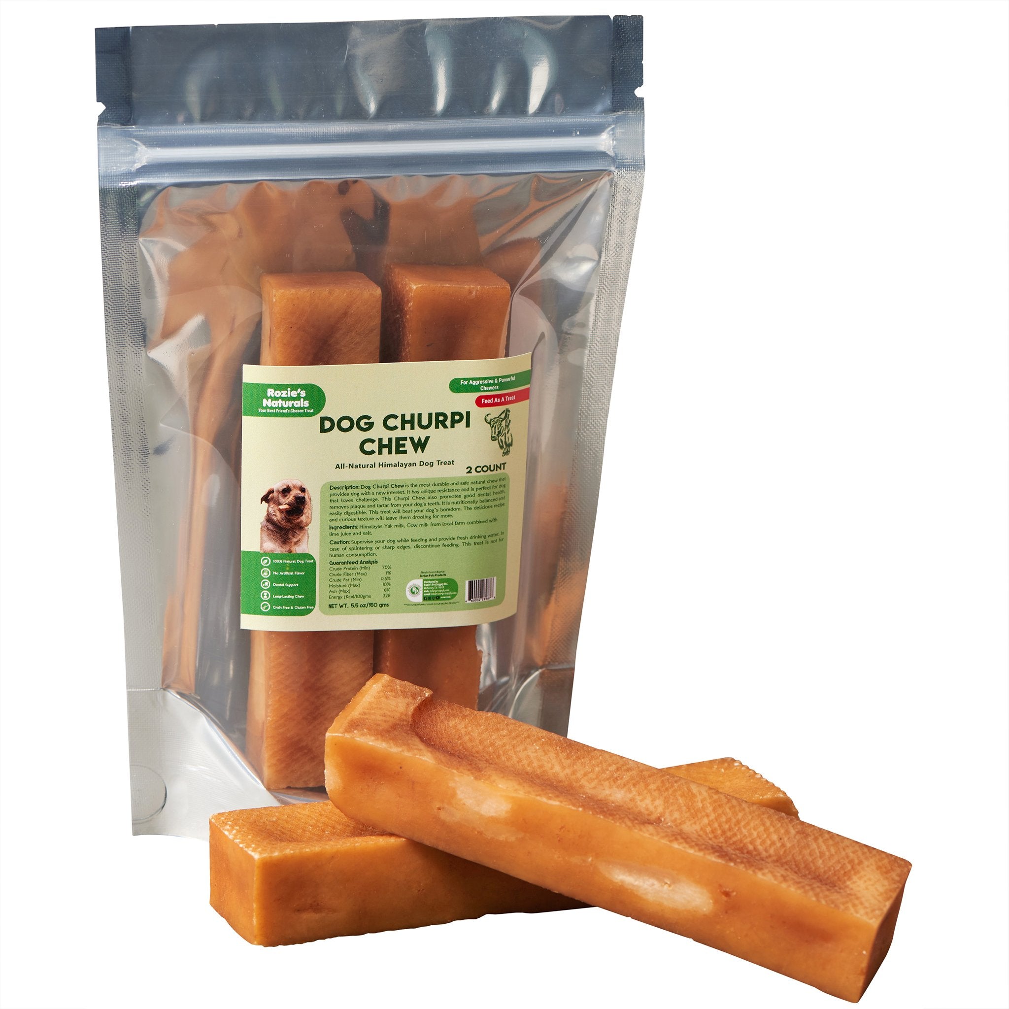 Friandises pour chiens au fromage de yak Churpi - 2 pièces