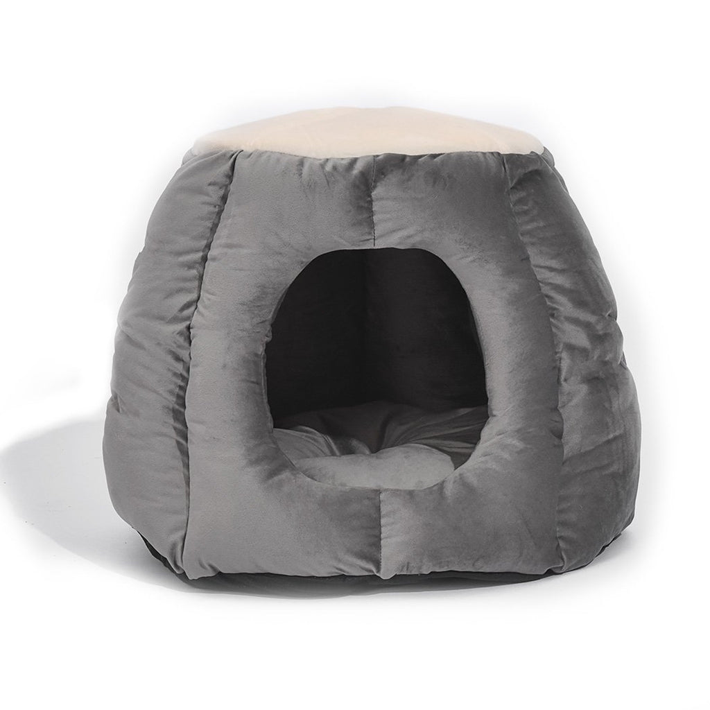 Lit pour chat igloo en forme de château