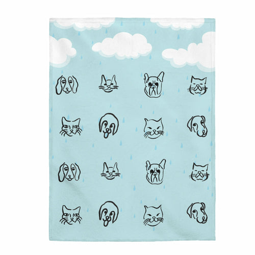 Couverture en Velours Chats et Chiens