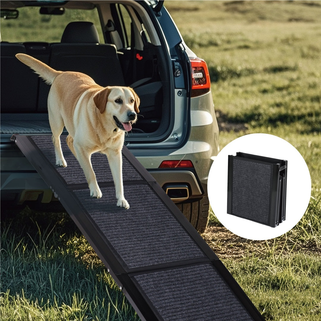 Rampe pour Chien de Voiture 65x17 Grande Rampe Pliable pour Animaux pour Camion, SUV