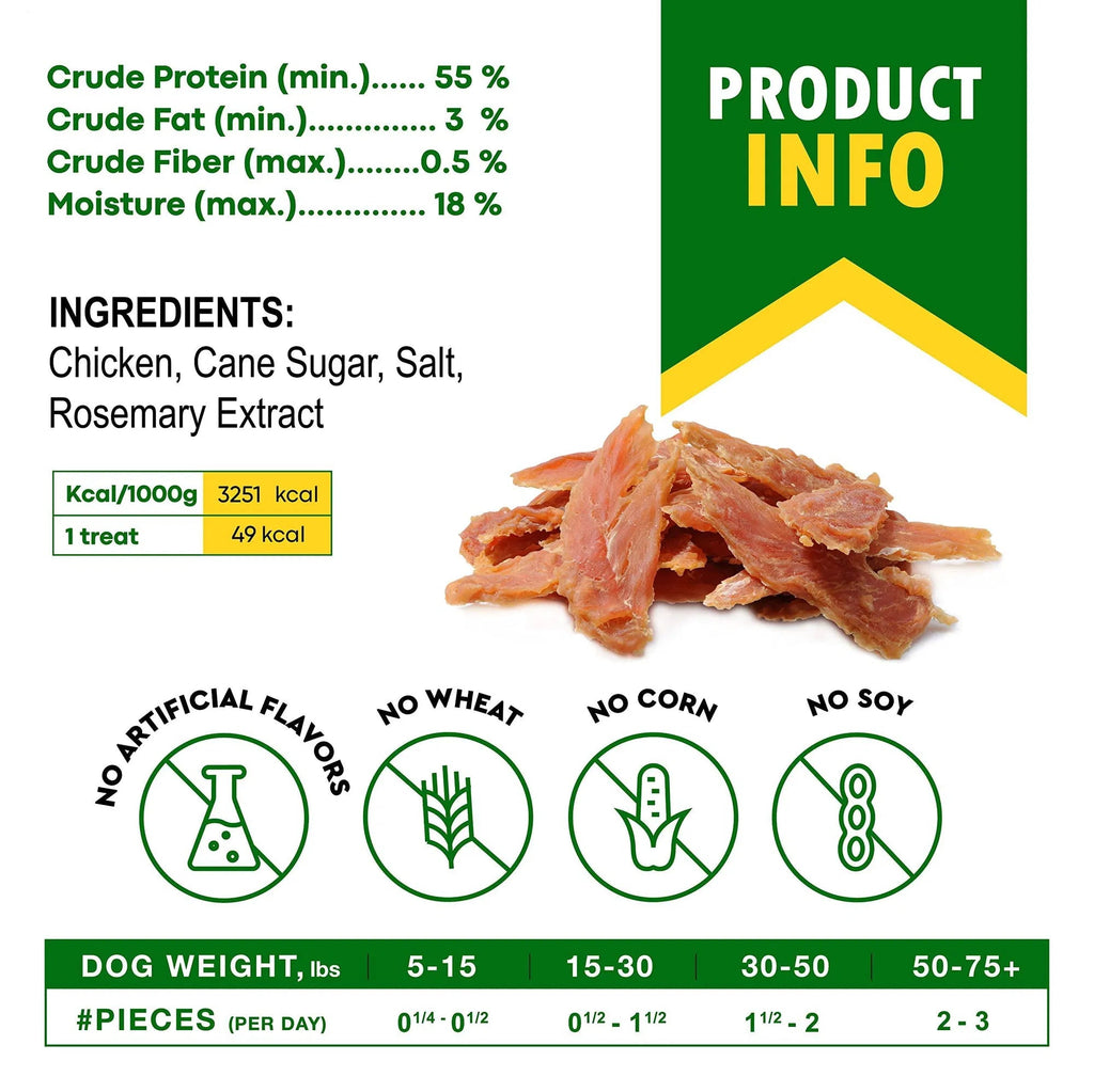 Friandises au Poulet pour Chien 100% Naturelles et Biologiques