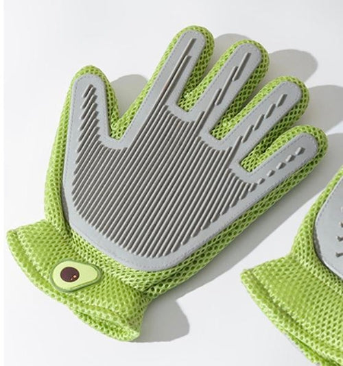 Gants et brosses de toilettage 2-en-1 pour animaux
