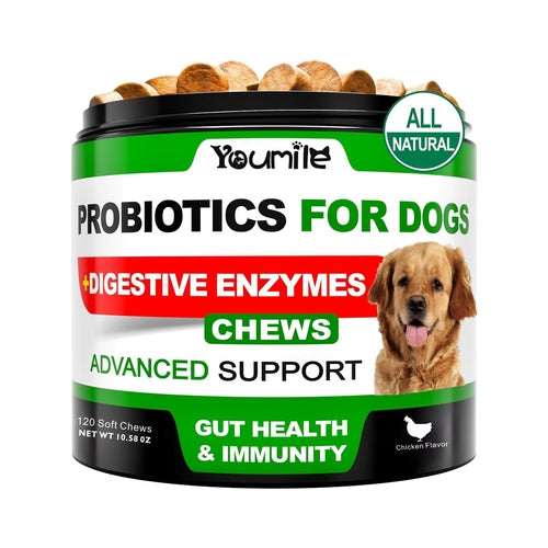 Youmile Complément de Santé des Hanches et Articulations pour Chiens 120 Croquettes, Glucosamine