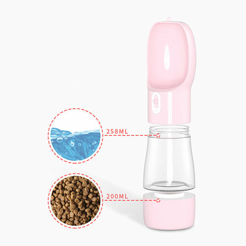 Bouteille portable pour nourriture et eau pour animaux