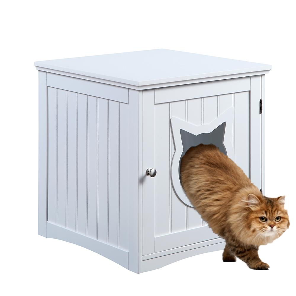 Table de Nuit pour Chat avec Enclosure