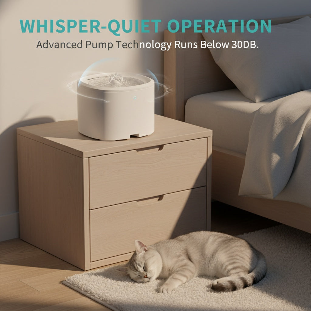 Fontaine à eau pour animaux ultra silencieuse, 3L d'eau circulante