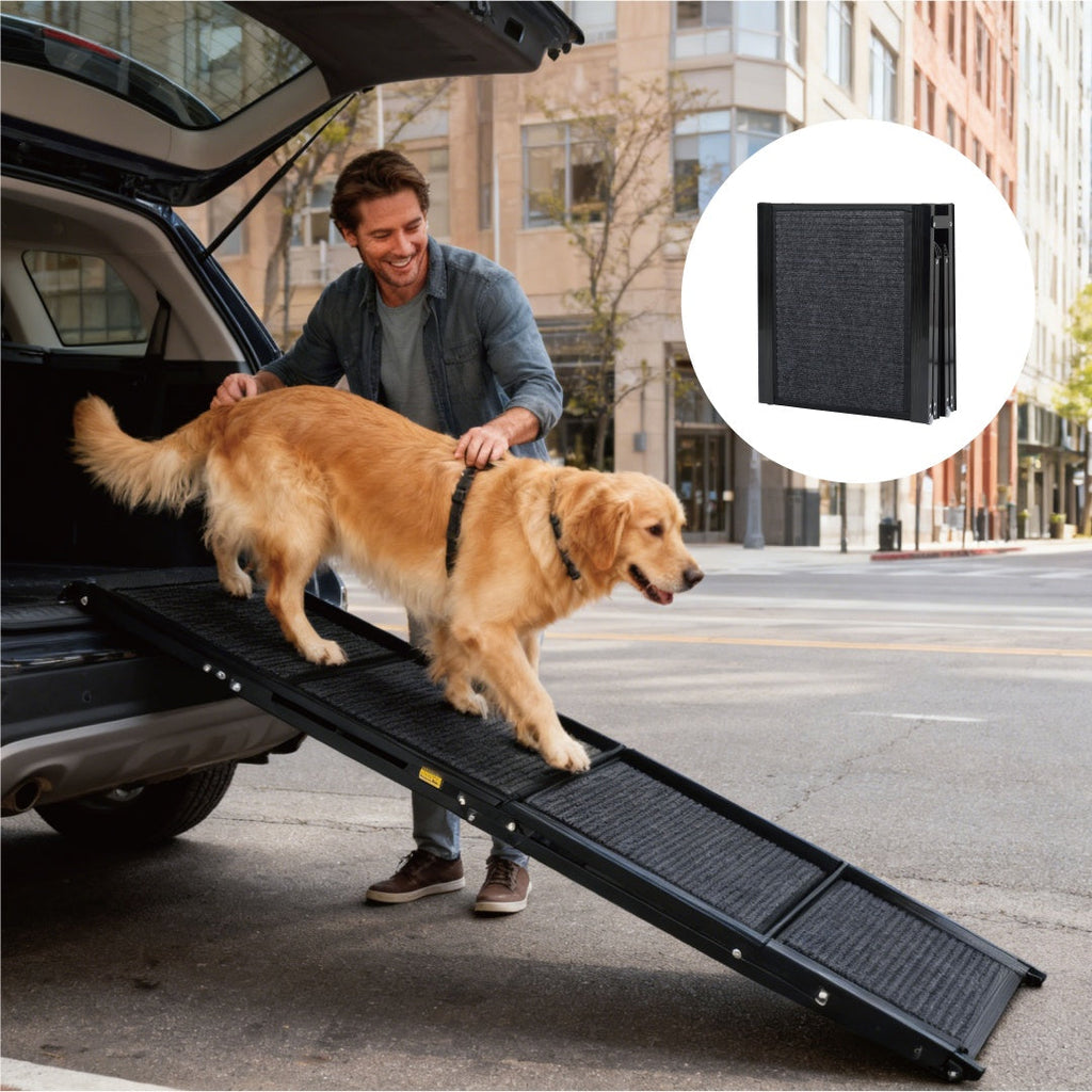 Rampe pour Chien de Voiture 65x17 Grande Rampe Pliable pour Animaux pour Camion, SUV