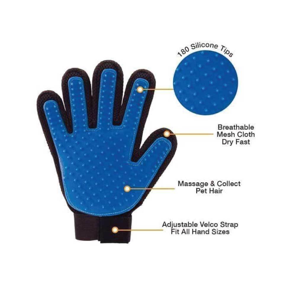 2in1 Animal Deshedding et Massage Glove - Chien or Chat Hair Toilettage Right
