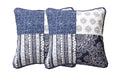 Ensemble de 2 coussins décoratifs en denim bleu bohème Élégance DaDa Bedding