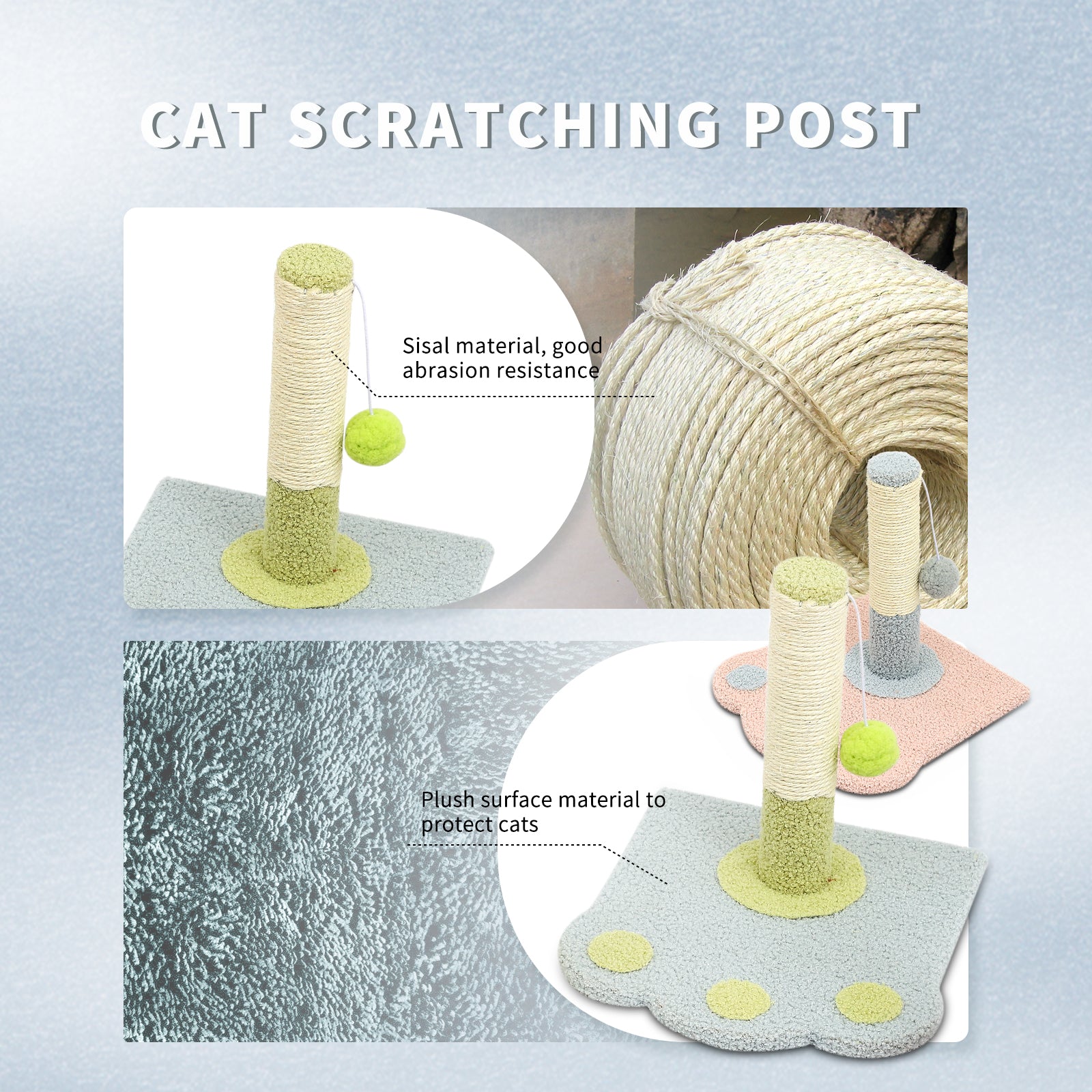 Colonnes à gratter avec empreintes de pattes mignonnes