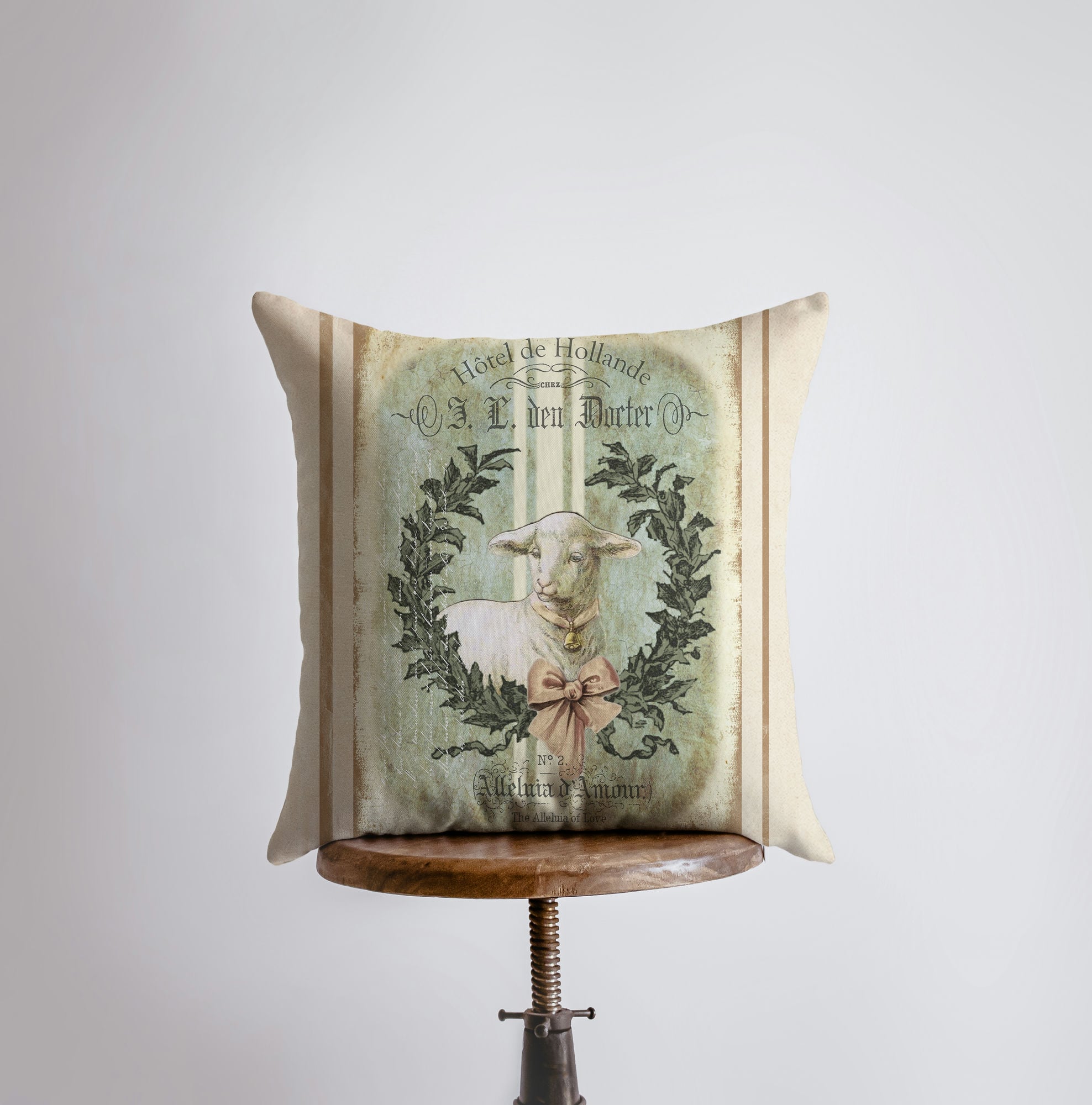 Housse de Coussin Agneau | Décor de Ferme | Décor de Maison | Décor Campagnard |