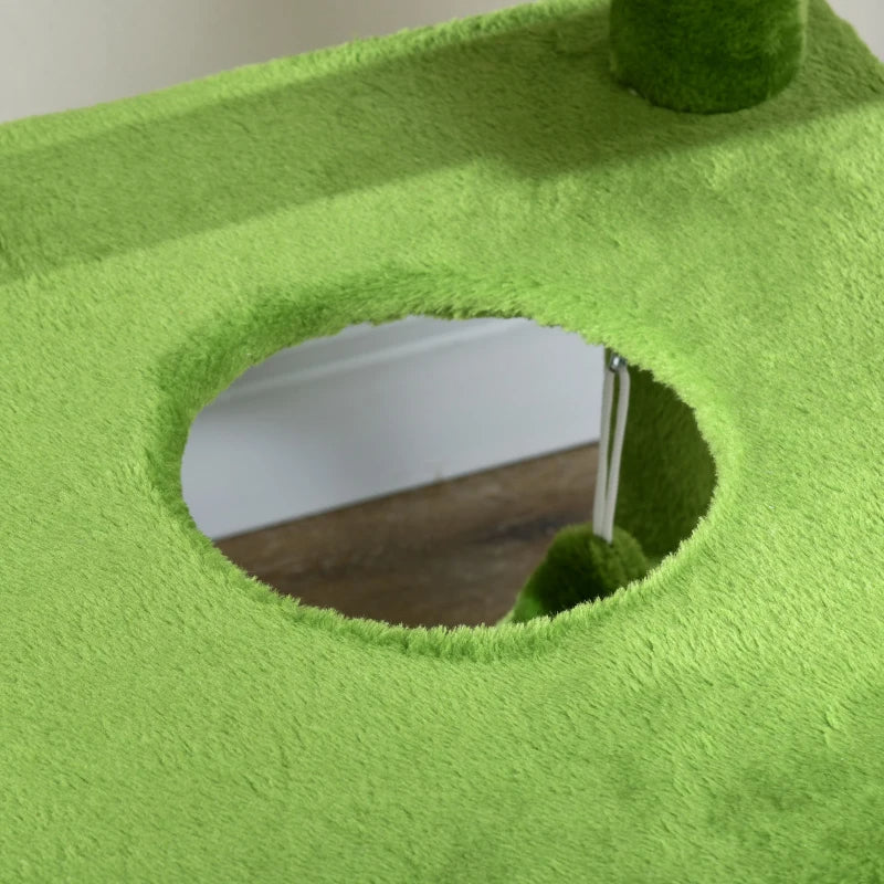 Arbre à chat PawHut pour chats d'intérieur avec hamac, tour à chat, vert