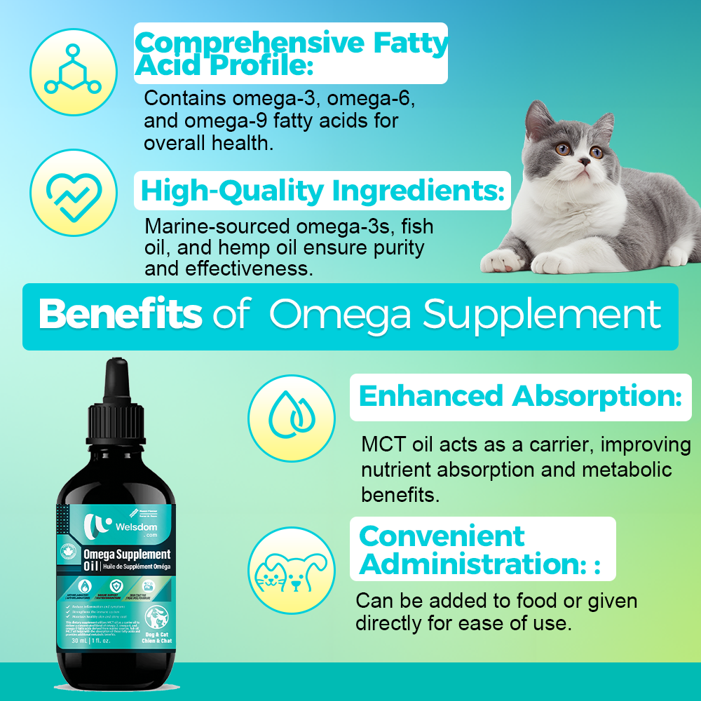 Huile de supplément Omega - 30 mL
