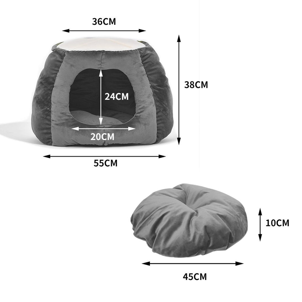Lit pour chat igloo en forme de château