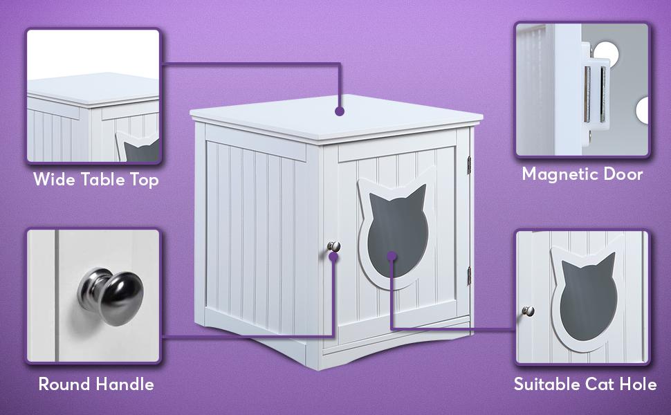 Table de Nuit pour Chat avec Enclosure