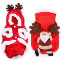1Pc Vêtements de Noël Animal Costume de Père Noël avec Antlers de Renne Hiver