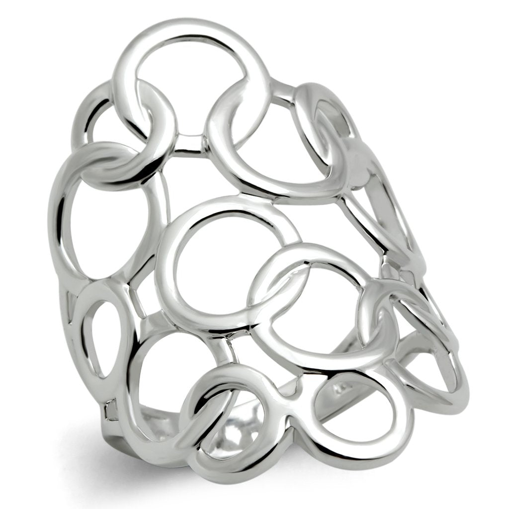 3W170 - Rhodium Brass Ring avec No Stone