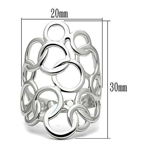 3W170 - Rhodium Brass Ring avec No Stone