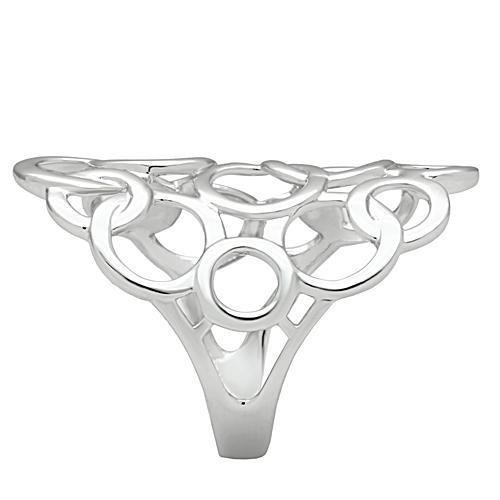 3W170 - Rhodium Brass Ring avec No Stone