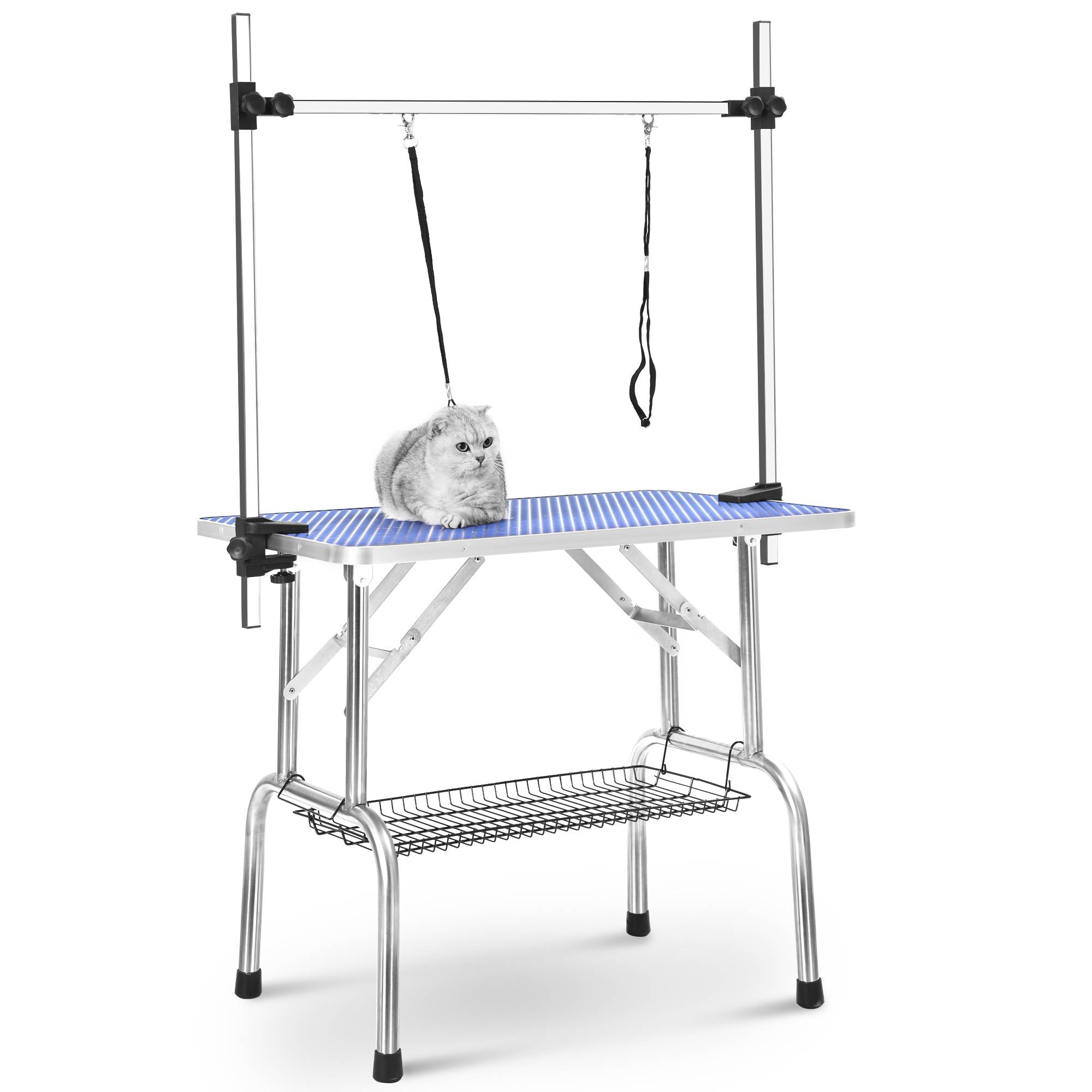 Table de toilettage pliable en acier inoxydable pour un toilettage pro