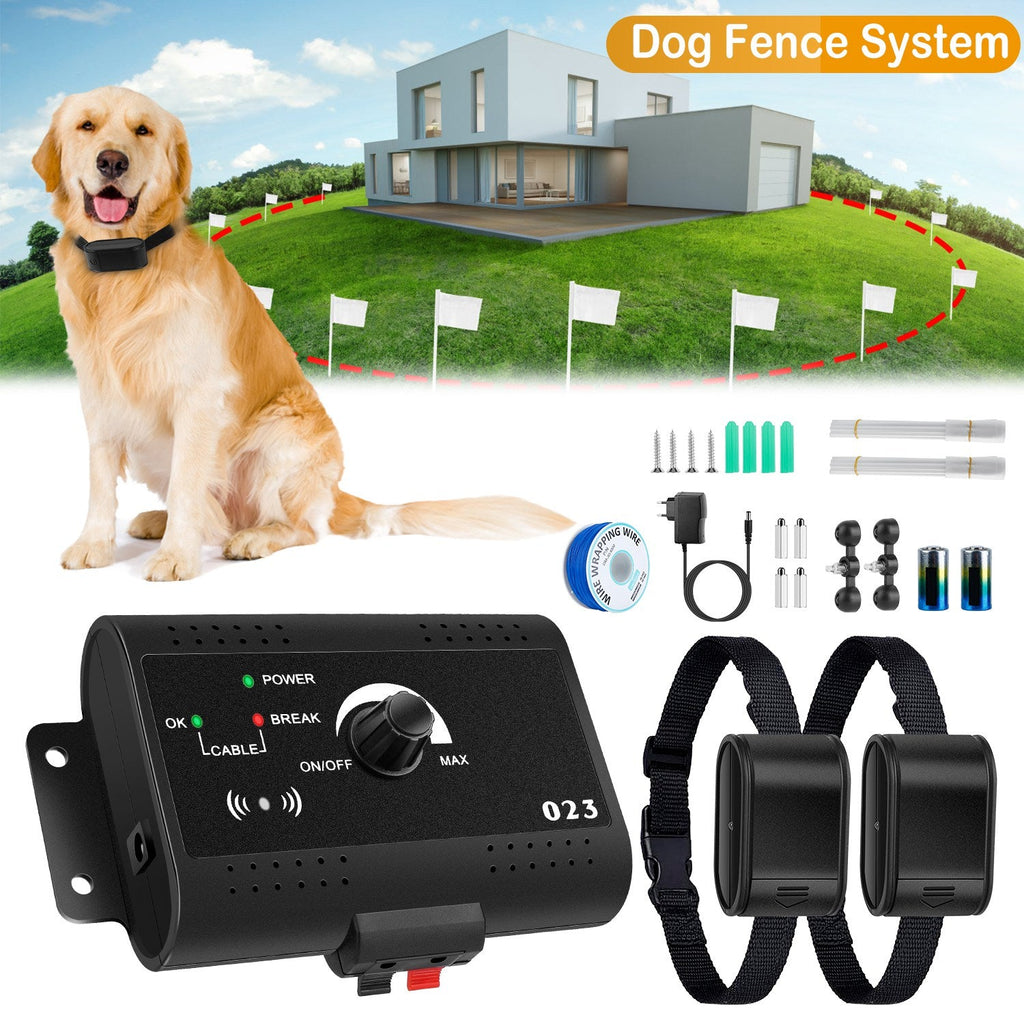 1Set Electric Chien Fence System Animal Tone Shock Boundary Containment