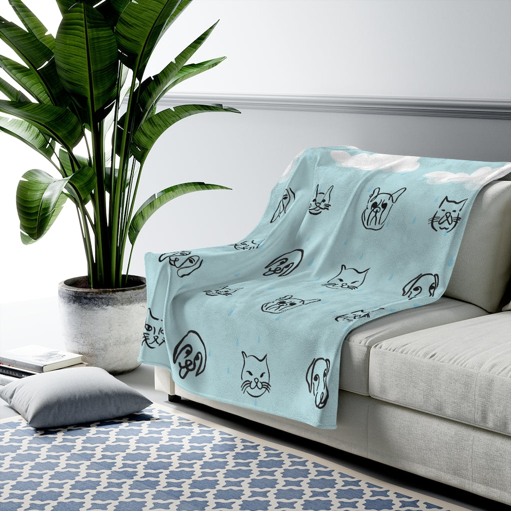 Couverture en Velours Chats et Chiens