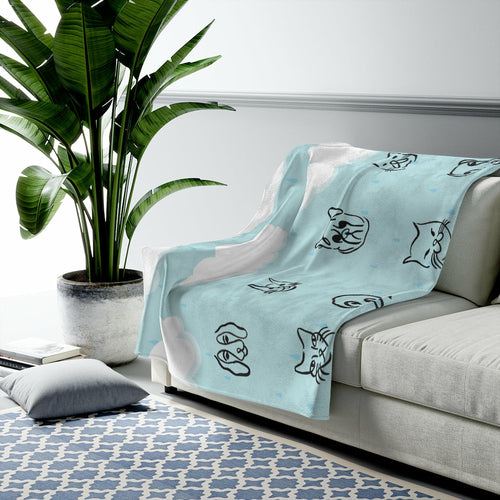 Couverture en Velours Chats et Chiens