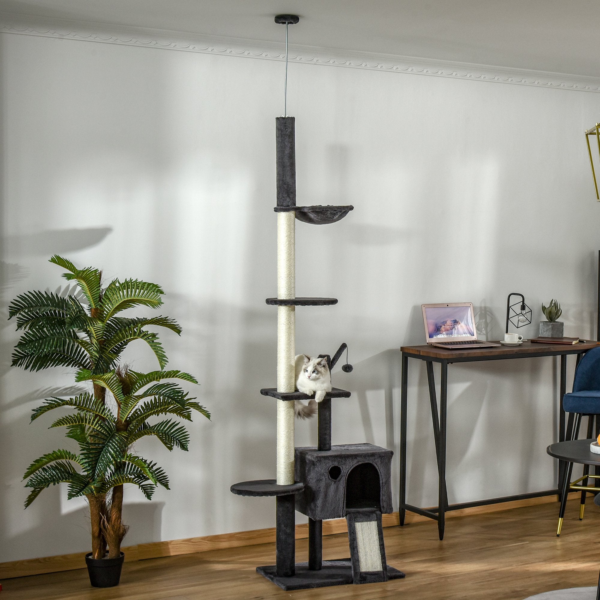 Arbre à Chats 280 cm : Un Terrain de Jeu Énorme pour Votre Félin