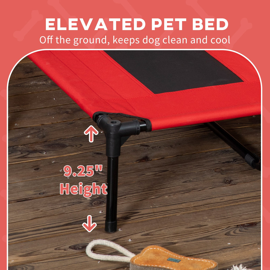 Lit surélevé portable pour chien avec protection UV et effet rafraîchissant