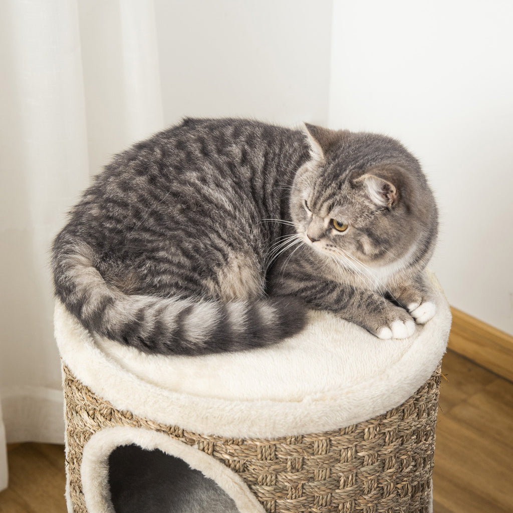 28 Inch Chat Condo, 3 Story Chat Hideaway avec Sisal Griffoir Pad