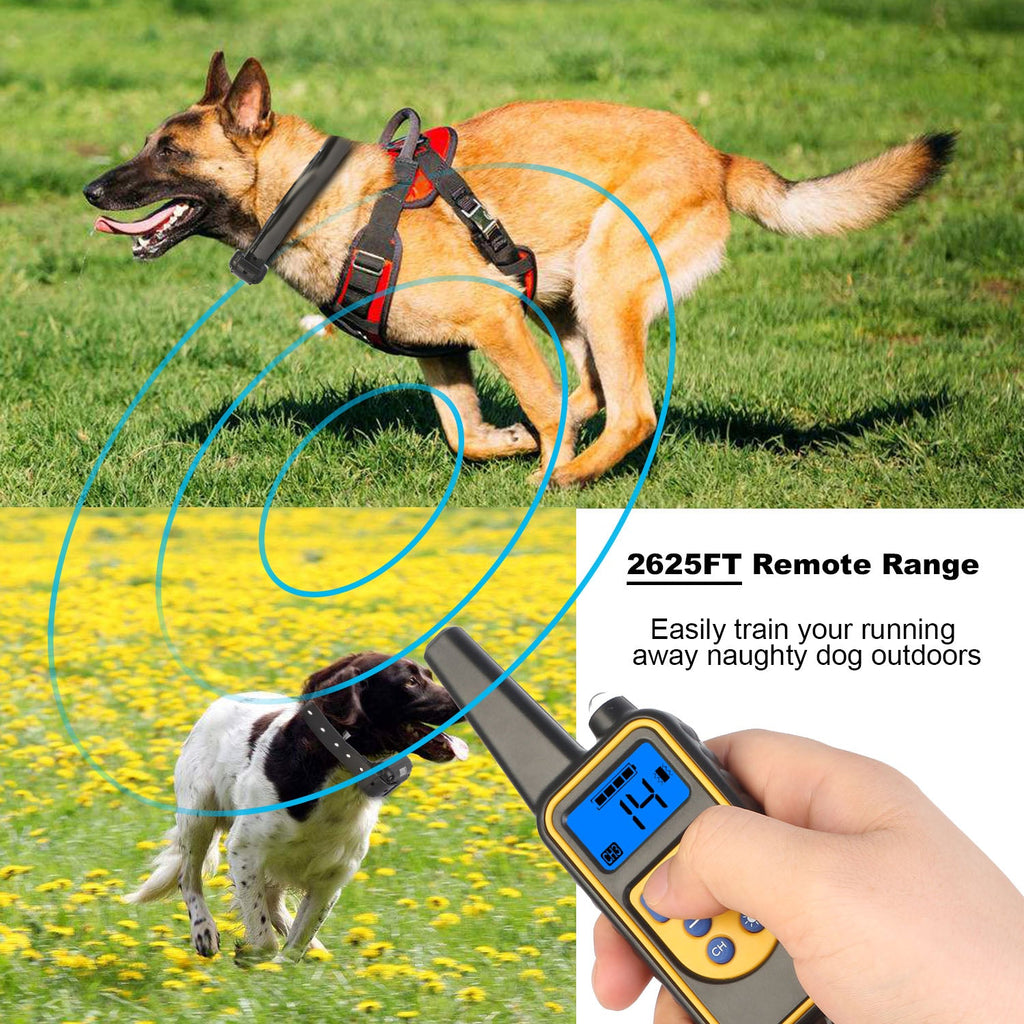 1Pc Collier de Dressage pour Chien avec Télécommande IP67 Imperméable