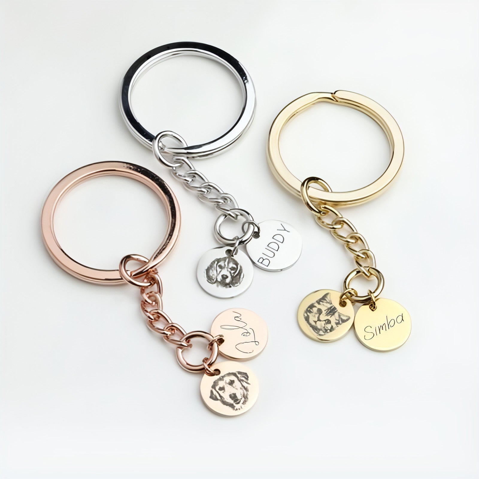 Porte-clés Photo Animal Personnalisé – Cadeau Souvenir pour Amoureux des Animaux