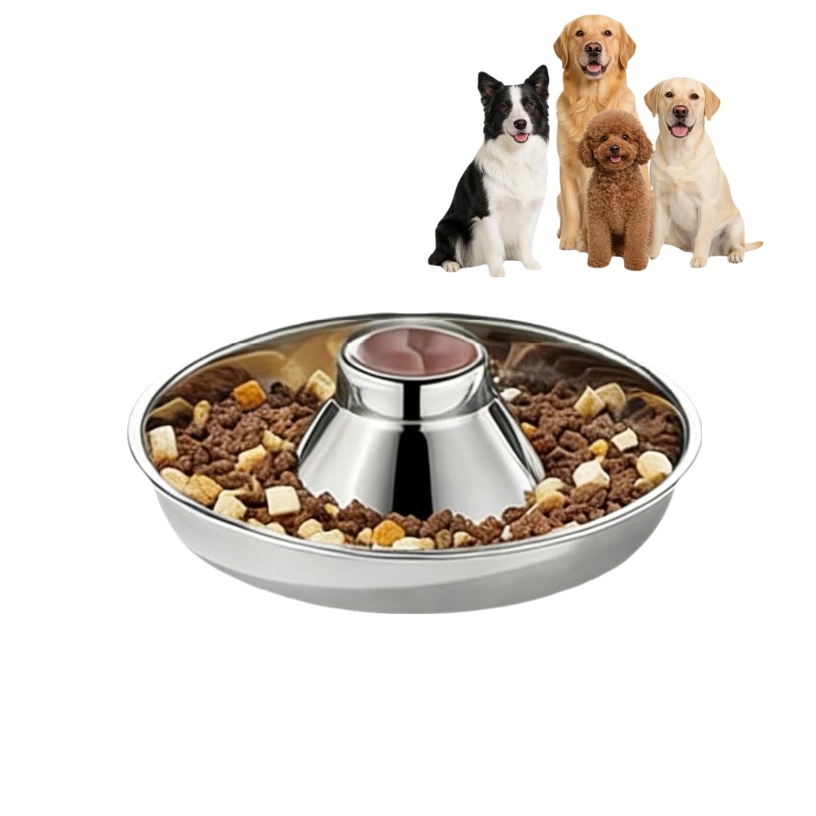 Bols en acier inoxydable pour sevrage de chiots et repas de chats