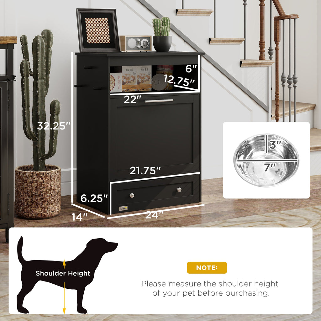 Station de Nourriture Élégante pour Animaux - Rangement Optimisé