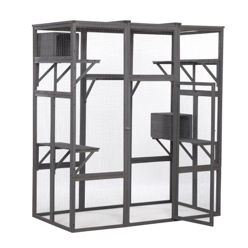 Cage Spacieuse pour Chats - Sécurisée et Élégante