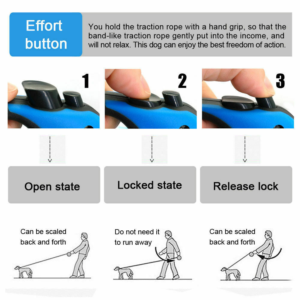 Laisse Automatique Rétractable pour Chien 5 m
